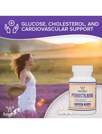 DOUBLE WOOD PTEROSTILBENE / ПТЕРОСТИЛЬБЕН АНТИОКСИДАНТ 60 КАПСУЛ, фото 5 від магазину біодобавок nutrido.shop