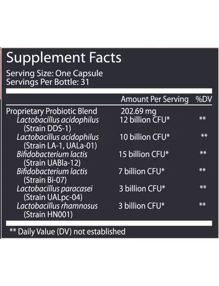 Master Supplements TheralacPRO / ТералакПро пробиотик 50 млрд 31 капс, фото 2 в магазине биодобавок nutrido.shop