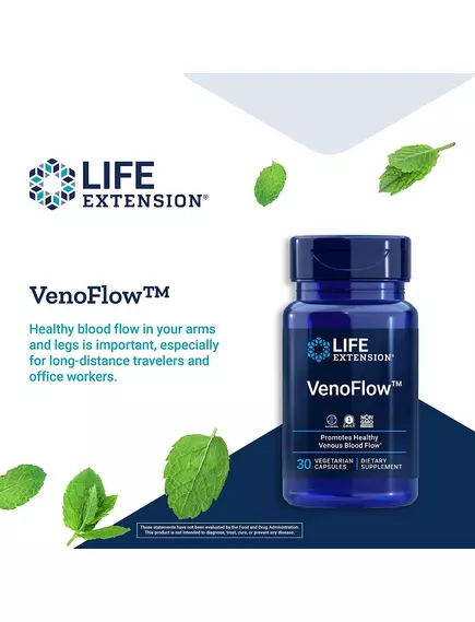 Life Extension VenoFlow / Венофлоу здоровое кровообращение 30 капсул, фото 4 в магазине биодобавок nutrido.shop