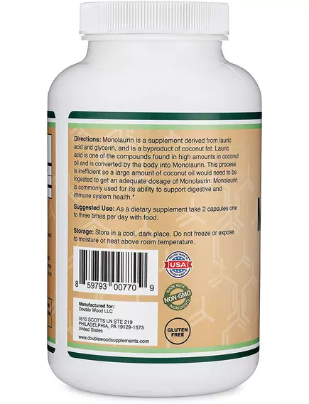 DOUBLE WOOD MONOLAURIN / МОНОЛАУРИН ПІДТРИМКА ІМУННОЇ СИСТЕМИ 210 КАПСУЛ, фото 3 в магазині біодобавок nutrido.shop DOUBLE WOOD MONOLAURIN / МОНОЛАУРИН ПІДТРИМКА ІМУННОЇ СИСТЕМИ 210 КАПСУЛ, фото 3 від магазину біодобавок nutrido.shop
