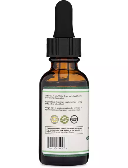 Double Wood Milk Thistle Drops / Розторопша органічний екстракт 30 мл, фото 4 від магазину біодобавок nutrido.shop