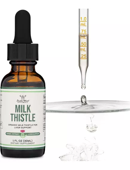 Double Wood Milk Thistle Drops / Розторопша органічний екстракт 30 мл, фото 6 від магазину біодобавок nutrido.shop
