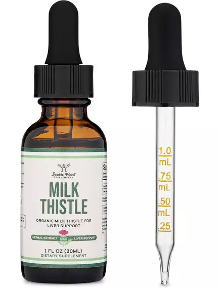 Double Wood Milk Thistle Drops / Розторопша органічний екстракт 30 мл, фото 7 від магазину біодобавок nutrido.shop