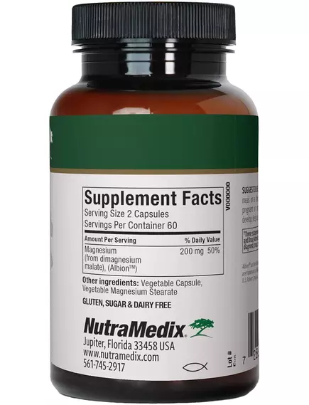 NUTRAMEDIX MAGNESIUM MALATE / МАГНІЙ МАЛАТ 120 КАПСУЛ, фото 2 від магазину біодобавок nutrido.shop