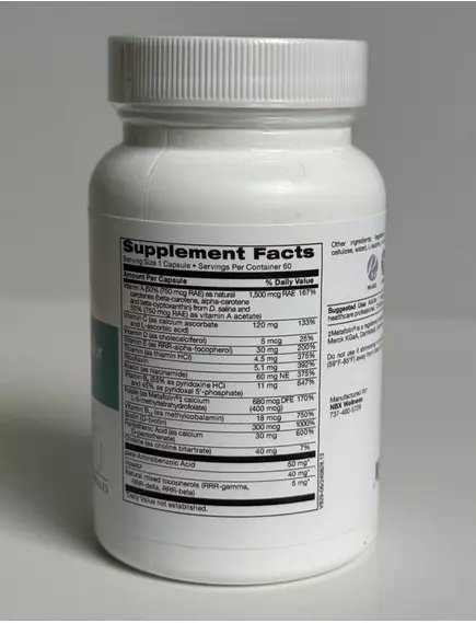 Neurobiologix NeuroNutrients for Men / Мультивітаміни для чоловіків без заліза 60 капсул, фото 3 від магазину біодобавок nutrido.shop