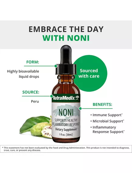 NutraMedix Noni / Ноні підтримка проти бактерій та вірусів 30 мл, фото 4 в магазине биодобавок nutrido.shop