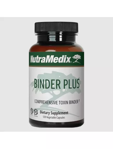 NutraMedix Binder Plus / Сорбент для поддержки детоксикации и выведения токсинов 120 капсул в магазине биодобавок nutrido.shop