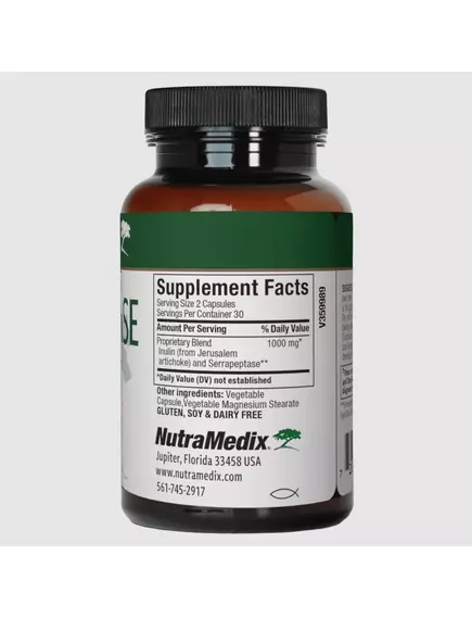 NutraMedix Serrapeptase / Серрапептаза протеолітичні ферменти 60 капсул, фото 2 в магазине биодобавок nutrido.shop