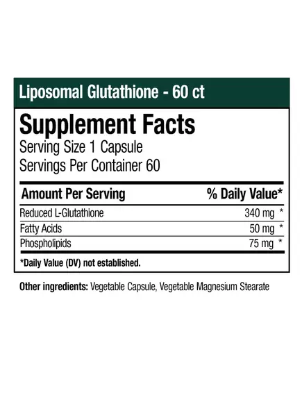 NutraMedix Liposomal Glutathione / Глутатіон ліпосомальний антиоксидантний захист 60 капсул, фото 2 в магазине биодобавок nutrido.shop
