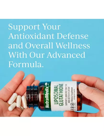 NutraMedix Liposomal Glutathione / Глутатіон ліпосомальний антиоксидантний захист 60 капсул, фото 5 в магазине биодобавок nutrido.shop