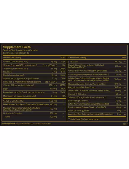 NEUROHACKER QUALIA MIND / ПІДТРИМКА КОГНІТИВНИХ ФУНКЦІЙ ПРЕМІУМ НООТРОП 90 КАПСУЛ НА 3 ТИЖНІ, фото 8 від магазину біодобавок nutrido.shop