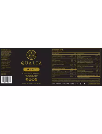 NEUROHACKER QUALIA MIND / ПІДТРИМКА КОГНІТИВНИХ ФУНКЦІЙ ПРЕМІУМ НООТРОП 90 КАПСУЛ НА 3 ТИЖНІ, фото 9 від магазину біодобавок nutrido.shop