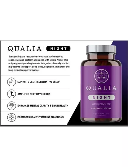 NEUROHACKER QUALIA NIGHT / ПІДТРИМКА ГЛИБОКОГО СНУ 60 КАПСУЛ НА 3 ТИЖНІ, фото 2 в магазині біодобавок nutrido.shop NEUROHACKER QUALIA NIGHT / ПІДТРИМКА ГЛИБОКОГО СНУ 60 КАПСУЛ НА 3 ТИЖНІ, фото 2 від магазину біодобавок nutrido.shop