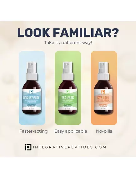 Integrative Peptides BPC-157 D-RIBOSE FREE / Пептиди БПС 157 без D-рибози спрей 500 мкг 60 порцій, фото 4 в магазине биодобавок nutrido.shop