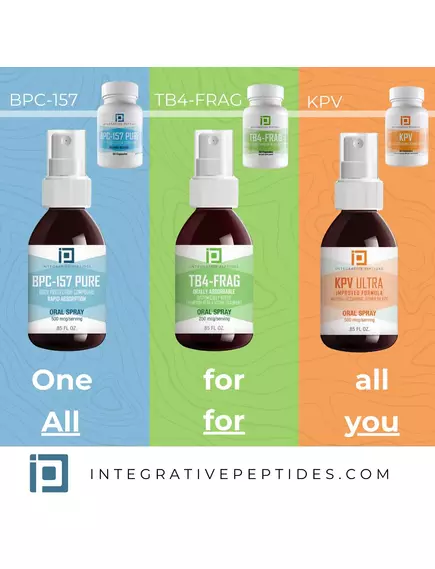 Integrative Peptides BPC-157 D-RIBOSE FREE / Пептиди БПС 157 без D-рибози спрей 500 мкг 60 порцій, фото 6 в магазине биодобавок nutrido.shop