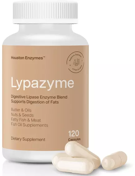 Houston Enzymes Lypazyme / Липазим энзимы 120 капсул в магазине биодобавок nutrido.shop