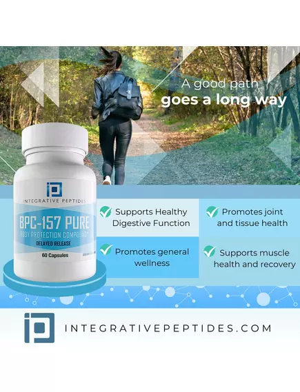 INTEGRATIVE PEPTIDES BPC-157 DELAYED RELEASE / ПЕПТИДИ БПС 157 ДЛЯ ЗАГОЄННЯ КИШКІВНИКА УПОВІЛЬНЕНОГО ВИВІЛЬНЕННЯ 500 МКГ 60 КАПСУЛ, фото 5 від магазину біодобавок nutrido.shop