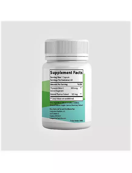 INTEGRATIVE PEPTIDES TB4-FRAG МАХ / ПЕПТИДИ ТБ4 ФРАГ МАКС ПЕПТИДИ ТИМУСУ 60 КАПСУЛ, фото 2 від магазину біодобавок nutrido.shop