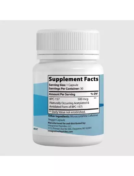 Integrative Peptides BPC-157 Immediate Release / Пептиди БПС-157 швидкого вивільнення 500 мкг 30 капсул, фото 2 від магазину біодобавок nutrido.shop