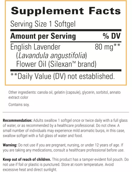 Integrative Therapeutics Lavela WS 1265 / Лавела ефірна олія лаванди для внутрішнього прийому 60 капсул, фото 2 від магазину біодобавок nutrido.shop