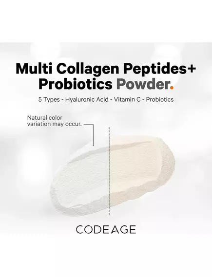 CodeAge Multi Collagen Peptides + Probiotics Powder / Мультиколагенові пептиди + пробіотики 300 г¶, фото 3 від магазину біодобавок nutrido.shop