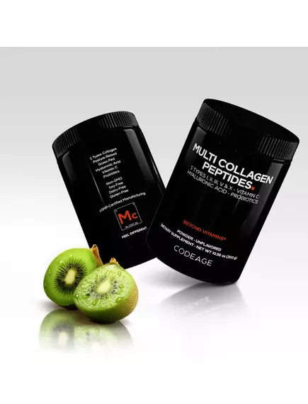 CodeAge Multi Collagen Peptides + Probiotics Powder / Мультиколагенові пептиди + пробіотики 300 г¶, фото 5 від магазину біодобавок nutrido.shop