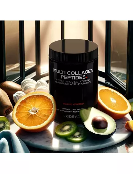 CodeAge Multi Collagen Peptides + Probiotics Powder / Мультиколагенові пептиди + пробіотики 300 г¶, фото 7 від магазину біодобавок nutrido.shop