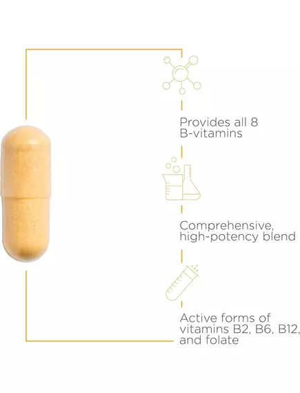 Integrative Therapeutics Active B-Complex / Активний комплекс вітамінів групи Б 120 капсул, фото 3 від магазину біодобавок nutrido.shop