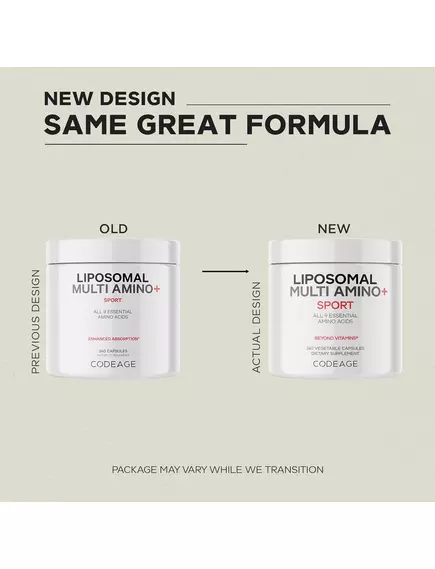 CodeAge Liposomal Multi Amino / Липосомальные незаменимые аминокислоты 240 капсул, фото 6 в магазине биодобавок nutrido.shop