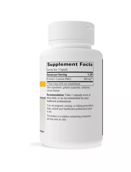 Integrative Therapeutics N-Acetyl L-Cysteine NAC / N-ацетил L-цистеїн 600 мг 60 капсул, фото 2 в магазине биодобавок nutrido.shop