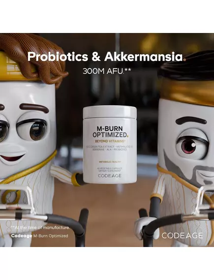 CodeAge M-Burn Optimized / Оптимізація метаболізму та жироспалювання 60 капсул, фото 6 від магазину біодобавок nutrido.shop