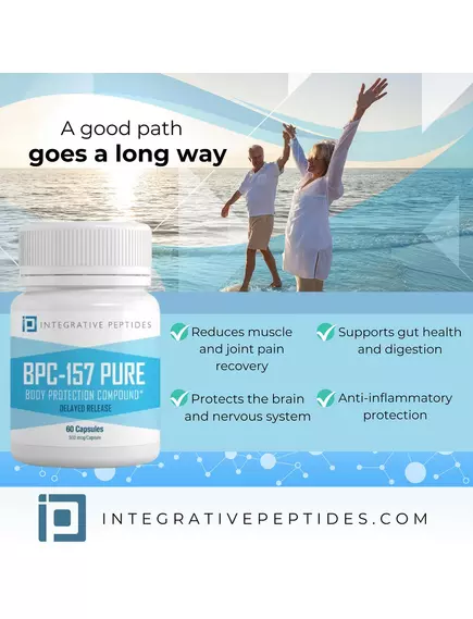 Integrative Peptides BPC-157 Delayed Release / Пептиди БПС 157 уповільненого вивільнення 500 мкг 30 капсул, фото 7 від магазину біодобавок nutrido.shop