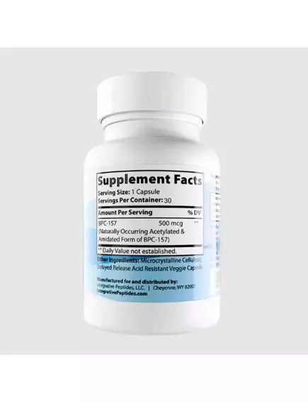 Integrative Peptides BPC-157 Delayed Release / Пептиди БПС 157 уповільненого вивільнення 500 мкг 30 капсул, фото 2 від магазину біодобавок nutrido.shop