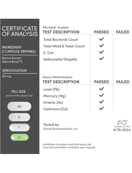 Double Wood Kanna Supplement / Канна екстракт підтримка настрою та розслаблення 50 мг 120 капсул, фото 6 від магазину біодобавок nutrido.shop