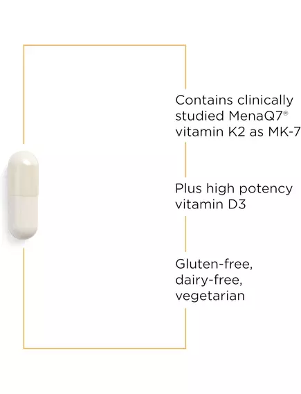 Integrative Therapeutics K2 + D3 / Вітаміни K2 + Д3 60 капсул, фото 5 від магазину біодобавок nutrido.shop