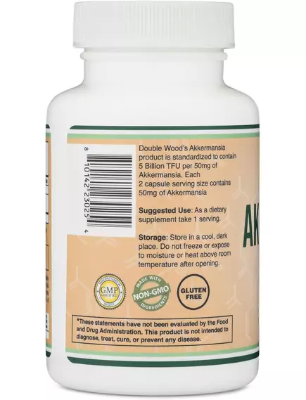 Double Wood Akkermansia Supplement / Акермансія пробіотик для здоров'я мікробіома та кишківника 120 капсул, фото 3 в магазині біодобавок nutrido.shop Double Wood Akkermansia Supplement / Акермансія пробіотик для здоров'я мікробіома та кишківника 120 капсул, фото 3 від магазину біодобавок nutrido.shop