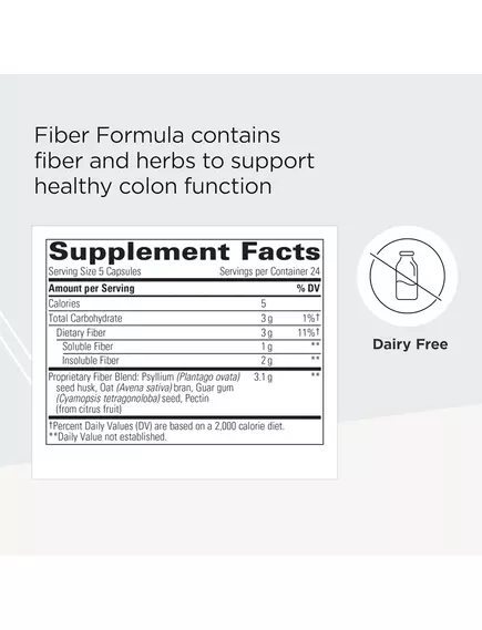 Integrative Therapeutics Fiber Formula / Клітковина і трави для підтримки функції товстої кишки 120 капсул, фото 2 від магазину біодобавок nutrido.shop
