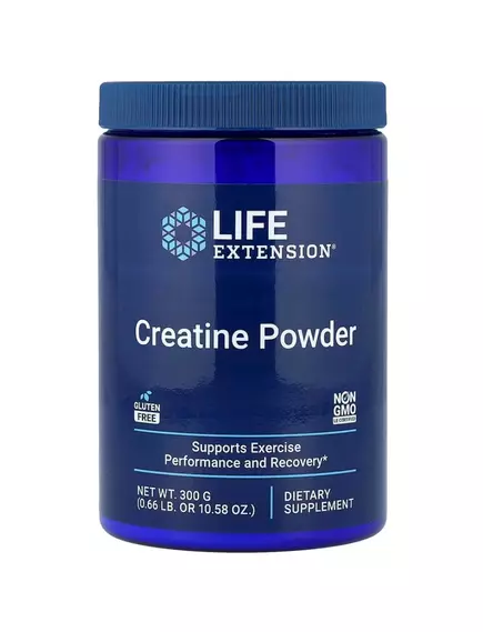 Life Extension Creatine Powder / Креатин моногідрат підтримка м'язової функції 300 г від магазину біодобавок nutrido.shop