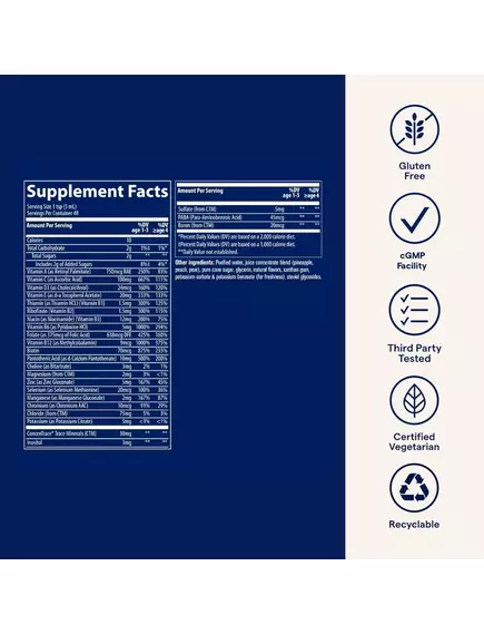 Trace Minerals Children's Multivitamin / Мультивітаміни для дітей смак тропік-пунш 237 мл, фото 2 від магазину біодобавок nutrido.shop