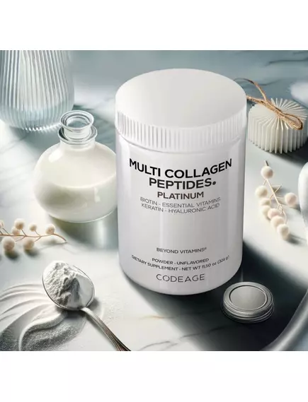 CodeAge Multi Collagen Peptides Powder Platinum / Пептиды коллагена обогащенные витаминами 326 г, фото 18 в магазине биодобавок nutrido.shop