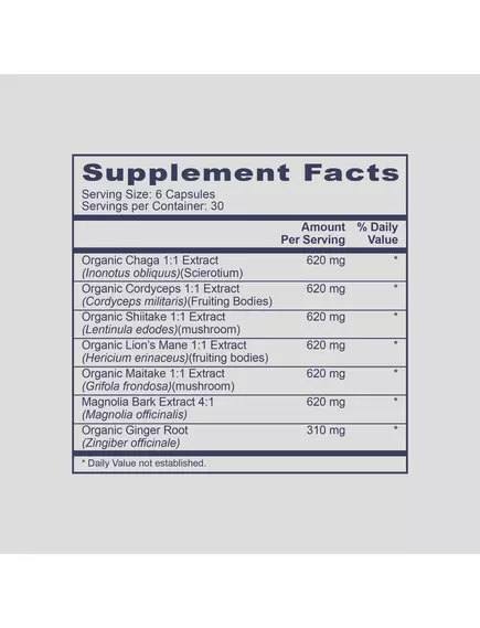 Professional Health Products MycoPro 5 / МікоПро 5 суміш медичних грибів і трав 180 капсул, фото 2 в магазине биодобавок nutrido.shop