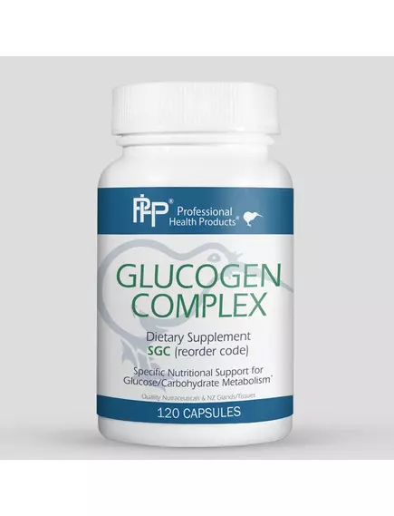 Professional Health Products Glucogen Complex / Глюкоген поддержка метаболизма глюкозы 120 капсул в магазине биодобавок nutrido.shop