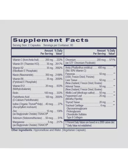 Professional Health Products Glucogen Complex / Глюкоген поддержка метаболизма глюкозы 120 капсул, фото 2 в магазине биодобавок nutrido.shop