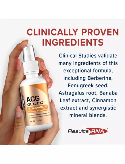 Results RNA ACG Gluco Extra Strength / Підтримка рівня цукру в крові 60 мл, фото 2 в магазине биодобавок nutrido.shop