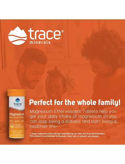Trace Minerals Magnesium Effervescent Orange / Магній смак апельсин 8 штук по 10 таблеток шипучих, фото 8 в магазине биодобавок nutrido.shop