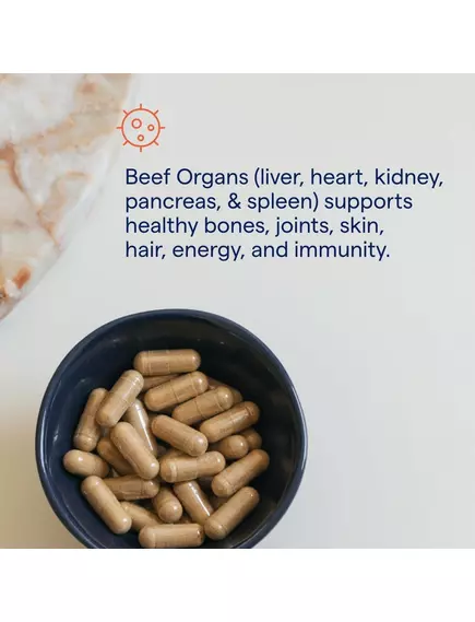 Trace Minerals Beef Organs / Яловичі органи трав'яної відгодівлі 180 капсул, фото 4 від магазину біодобавок nutrido.shop