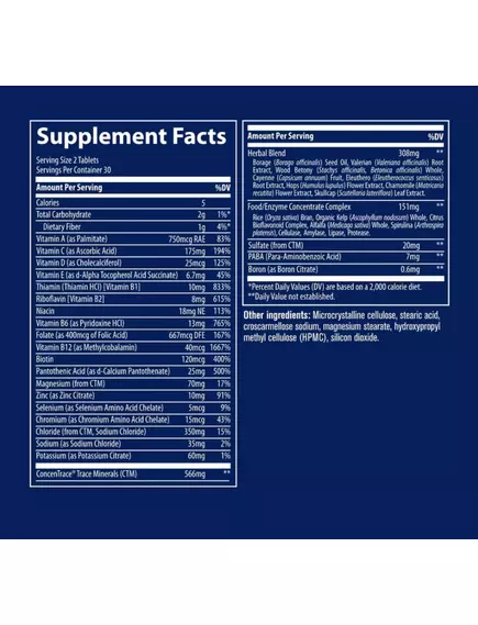 Trace Minerals Stress-X Support / Питательные вещества поддержка при стрессе 60 таблеток, фото 2 в магазине биодобавок nutrido.shop