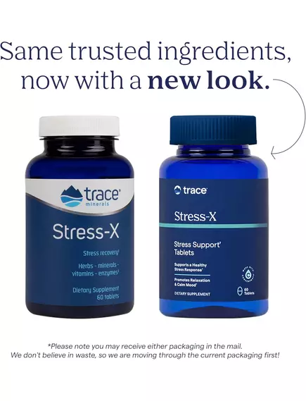 Trace Minerals Stress-X Support / Питательные вещества поддержка при стрессе 60 таблеток, фото 3 в магазине биодобавок nutrido.shop