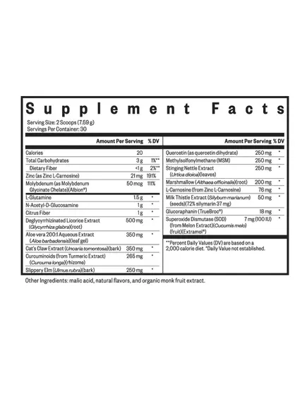 Seeking Health Optimal GI Plus / Поддержка слизистой оболочки ЖКТ с Л-глутамином 206 г, фото 11 в магазине биодобавок nutrido.shop