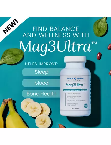 Arthur Andrew Mag3Ultra / Магній три форми 180 капсул, фото 4 від магазину біодобавок nutrido.shop